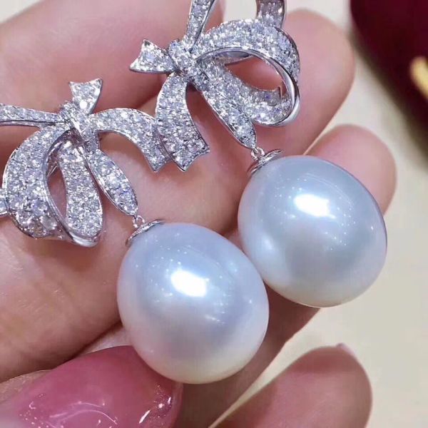 Orecchini D531 Pure 925 Sterling Sterling Sterling 1012 mm Gioielli fine Acqua dolce Pearle perle che pendono per le donne orecchini di perle