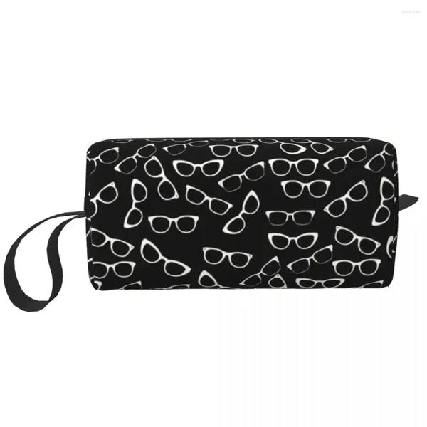 Aufbewahrungstaschen benutzerdefinierte trendige Optiker Brille Reisen Kosmetikbeutel Frauen Optiker Toildern Make -up -Organisator Ladies Beauty Dopp Kit