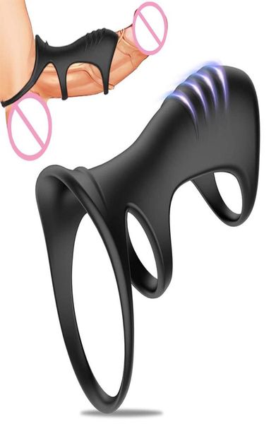 Massage Silikonmaterial Penisring verzögerte Ejakulation Hahn Ring Männlicher Masturbator Penis -Trainer Penishülse Erotische Sexspielzeug For3826949