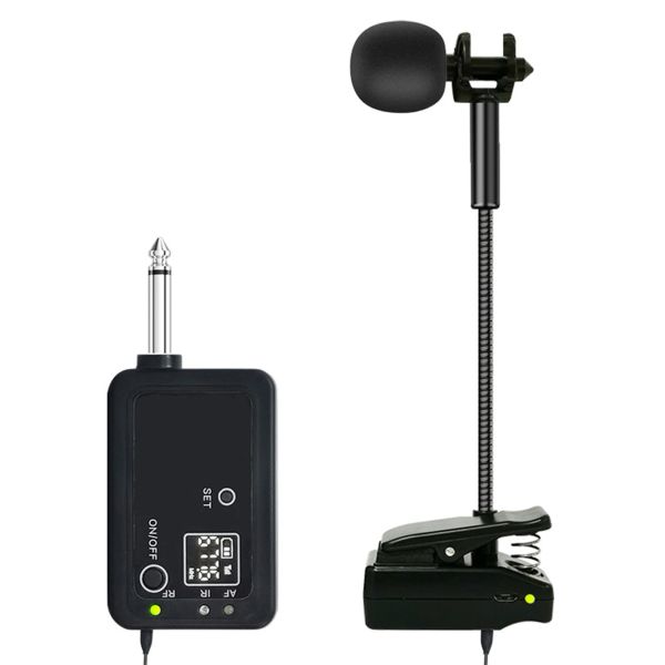 Sassofono UHF Strumenti wireless microfono microfono trasmettitore ricevitore set plug play play pick up per trump trumbone