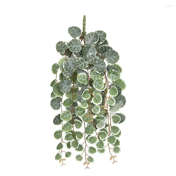 Dekorative Blumen simulierte Rattan -Pflanzenküchendekoration künstliche hängende Kette von Herzpflanzen Faux Eucalyptus für Wand
