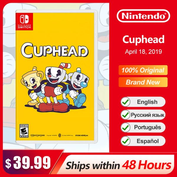 Deals Cuphead Nintendo Switch -Spiel Angebote 100% offizieller originaler originaler physischer Spielkarte Action Action Arcade Genre 12 Spieler für Switch OLED Lite