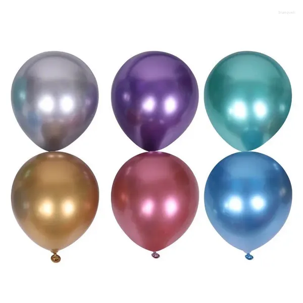 Decorazione per feste 30p da 10 pollici in metallo lucido palloncini in lattice in lattice cromo cromo metallici colori golfli per aria sfarina decorazioni di compleanno globos