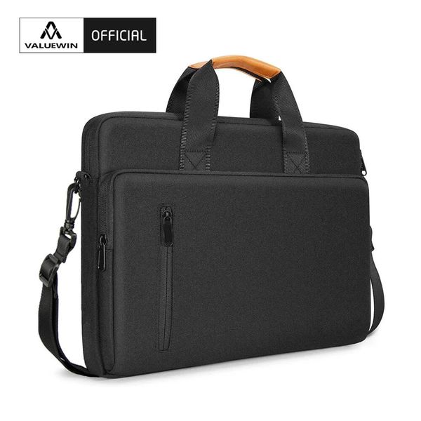 Bolsa de pasta para homens ombro de negócios de laptop de 15,6 polegadas com longa alça de notebook de maior capacidade para bolsas 240418