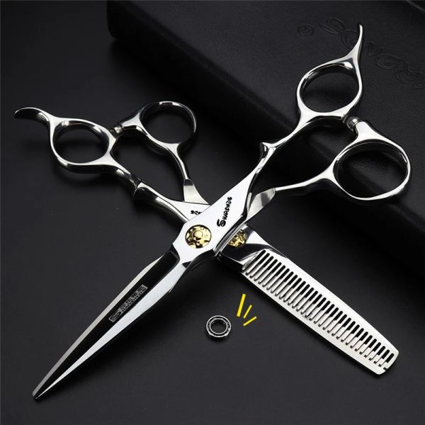 Shears parrucchiere Scissori per parrucchiere impostati per tagliare le forbici di assottigliamento per capelli salone per bambini a casa 2 pezzi