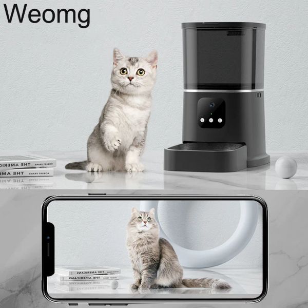 Alimentação 3L 6L Video Camera Feeder Timing Smart Automatic Pet Feer for Cats Dog Wi -Fi Intelligent Dry Food Dispenser
