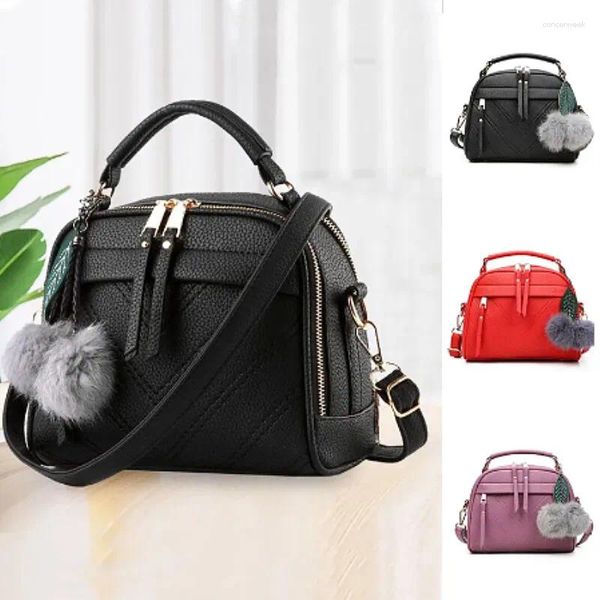 Caminhão Yogodlns Bolsa Bordada de Bordado de Luxo Feminino Pu Couro Bola de Cabelo Chaeiro Crossbody Saco de bolsa quadrada da moda