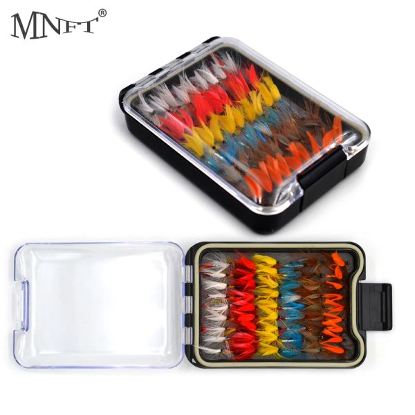 Accessori MNFT 40/54/72/120pc Pesca a mosca portatile Flies bagnato a set di ninfa set Trota Grumino Panfish DrivA Carpa Eca di pesce artificiale