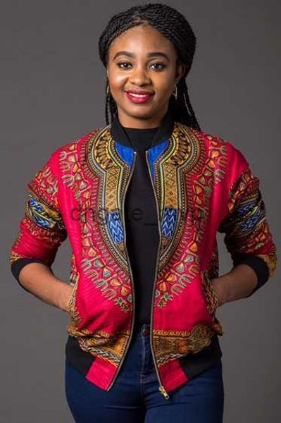 Африканская печатная куртка Ankara African Africa Fashion Elegant African Print Bomber Jacket Бесплатная доставка розничная торговля оптом