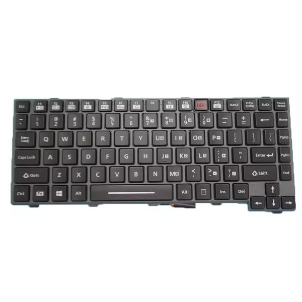 Teclado de teclado preto com quadro cinza Litado de backboard US Panasonic ToughBook CF-53 CF-31 CF-29 SG-56020-XUA N2ABZY000298 SN5121BLZ