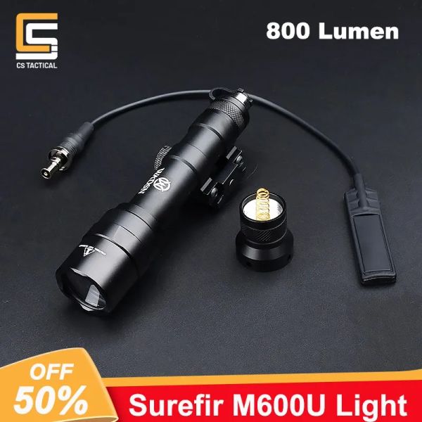 Lights Wadsn Surefir M600 M600U M600C Тектическое оружие фонарика фонарика Airsfot Rife Pistol Scout Light для аксессуаров для рельсов Picatinny