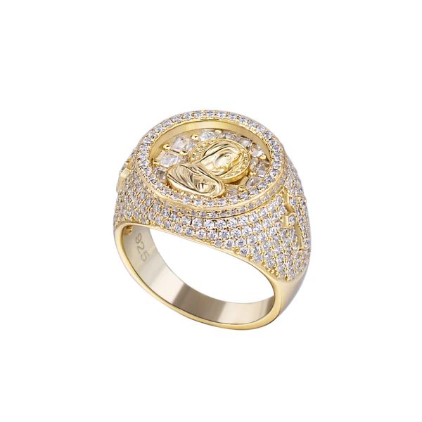 Anéis Jewe S925 Hot Sale Golden AAAAA CZ RELO REDONHA RELODO PARA HOMEM MOMINA AVALIORIDADES DE CASAMENTO DE CASAMENTO ACESSÓRIOS MANEIROS TAMANHO 610