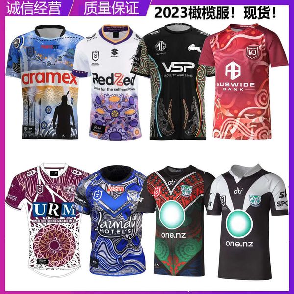 Maglie da uomo 2023nrl Maru Shark Warrior Melbourne Rabbit Seahawk Native Edition Short Short Short Top Rugby Clothing