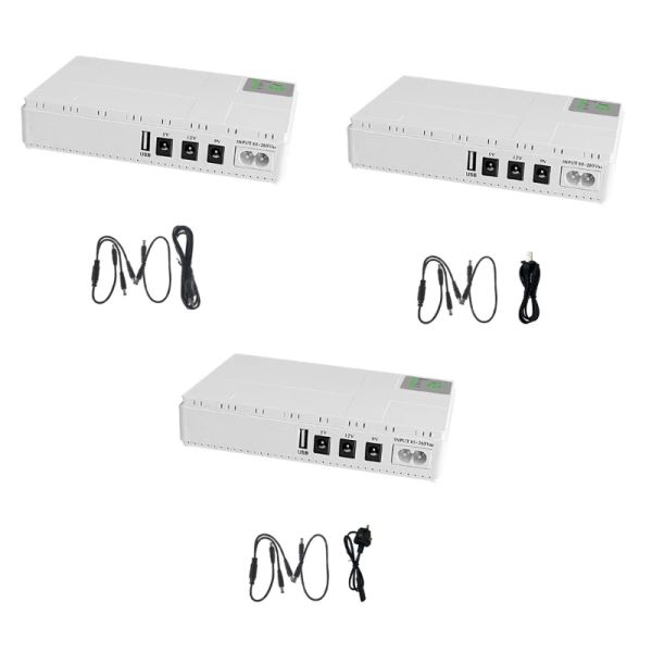 ROUTERS MINI PORTÁVEL UPS UPS ININTERRUPPERIVE SONDA 5V/9V/12V PARA O PELAMENTO DE ORAGEM DE WIFI LED LUZ e mais adaptador de energia de backup