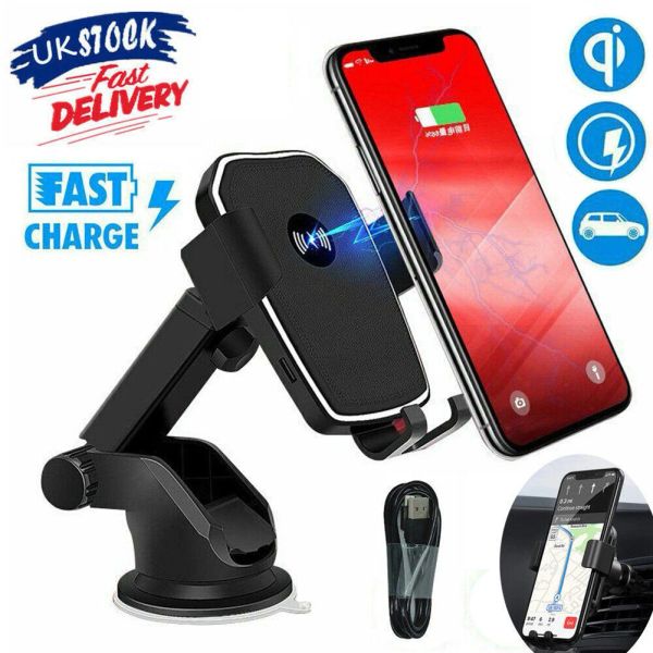 Ladegeräte Auto Telefonhalter Wireless Ladegerät für iPhone Huawei Xiaomi 15W Ein Induktionsauto Mount Fast Wireless Lading Suck Telefonhalter