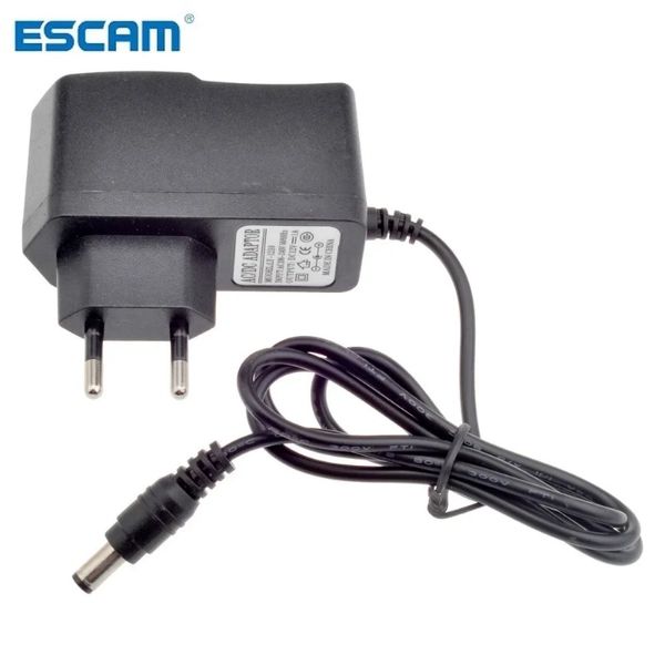 2024 ESCAM EU AU UK US-Stecker Typ 12V 1A 5,5 mm x 2,1 mm Netzteil AC 100-240V an DC-Adapterstecker für CCTV-Kamera / IP-Kamera2.Für 12 V 1A DC -Adapter