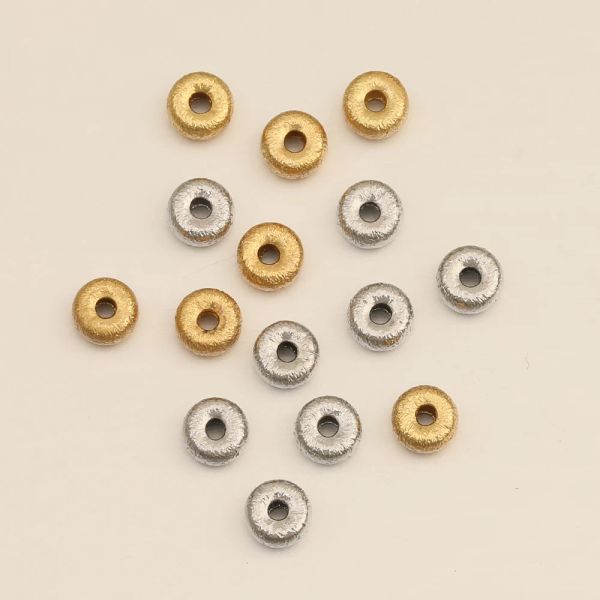 BEADS Design cordial 5*5mm 300pcs Acessórios de jóias/DIY Made/Gold Gold Plating/Circle Shape/Jewelhings Acalhos Componentes