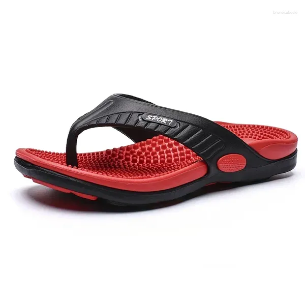 Tanzschuhe Sommer Flip-Flops Massage Granula Männer Pantoffeln bequeme Strand Sandalen Freizeithaus Flip Flops Badezimmer