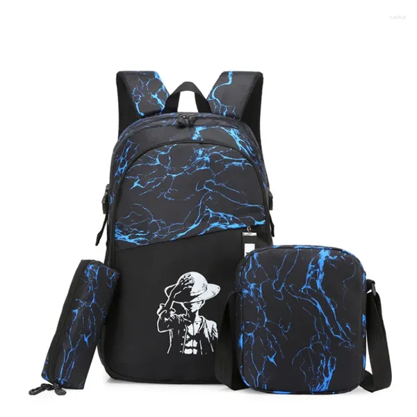 Rucksack 2024 Frauen Männer Tide Marke Student Schoolbag Dritte Tragen resistenter Computerbeutel Luminous Rucksack