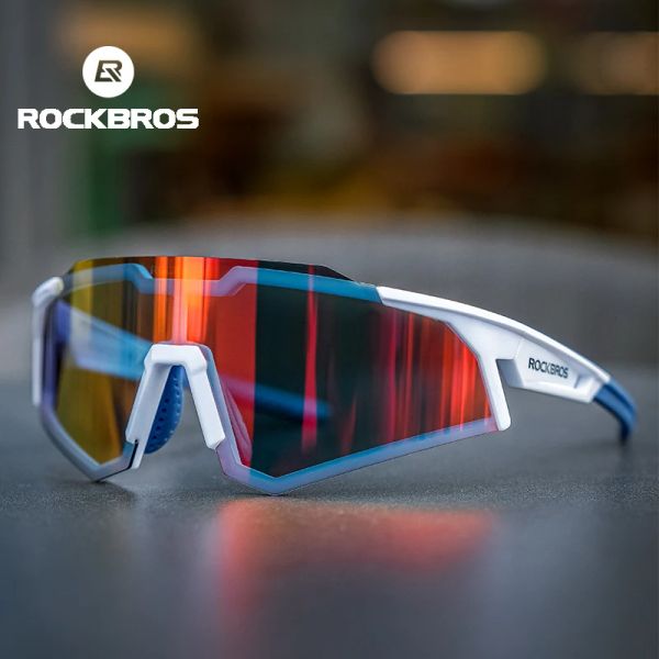 Óculos de sol Rockbros Ciclismo copos UV400 Bipes de bicicleta de proteção contra lentes polarizadas de lentes polarizadas óculos de bicicleta MTB Road Bicycle Glasses