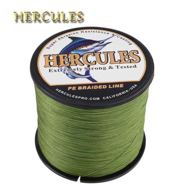 Accessori Hercules Linea di pesca 8 filamento intrecciato multifilamento 10300 libbre Super PE 1002000m Pesca Carpa Fishing Cord Russia Accessori lago Russia