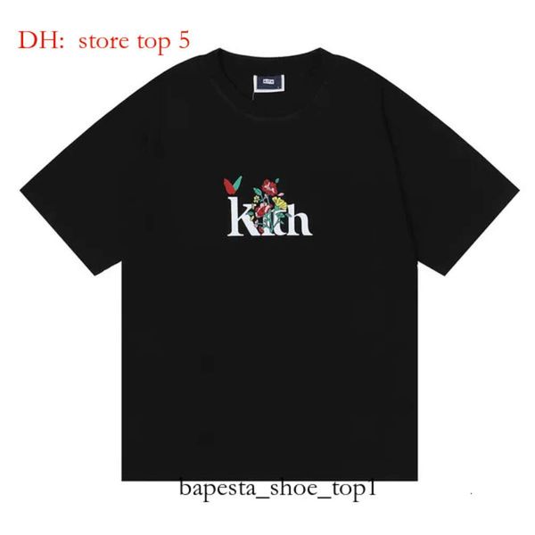 KITH 2023 Summer Designer Designer magliette Tendenze marca carta da coniglio taglio della carta ragno rotonda t-shirt casual cotone maschile e donne grafiche tee98 9008