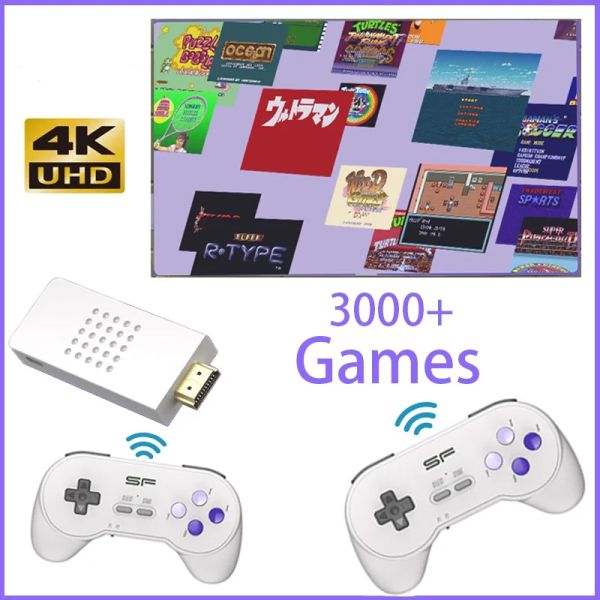 Consoles y2 sf sf portátil tv videogame console USB Controladores sem fio mini console de jogo handheld retro 4K HDMI Dual Players Game Console