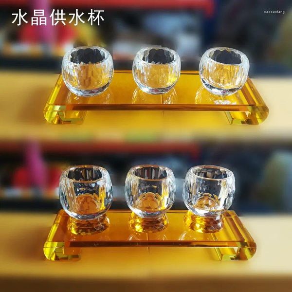 Dekorative Figuren transparente Kristall für Buddha Holy Water Cup reinigen