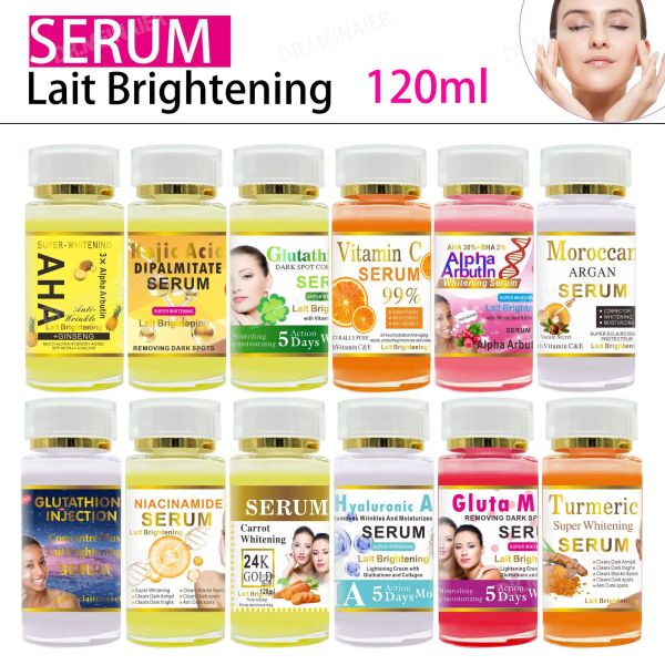 Öl 120 ml Whitening -Serum für dunkle Haut marokkanische starke Whitening Serum weiße Blitzgesicht Körperlotion Feuchtigkeitsfeuchtigkeitsfeuchtigkeitsfeuchtigkeit