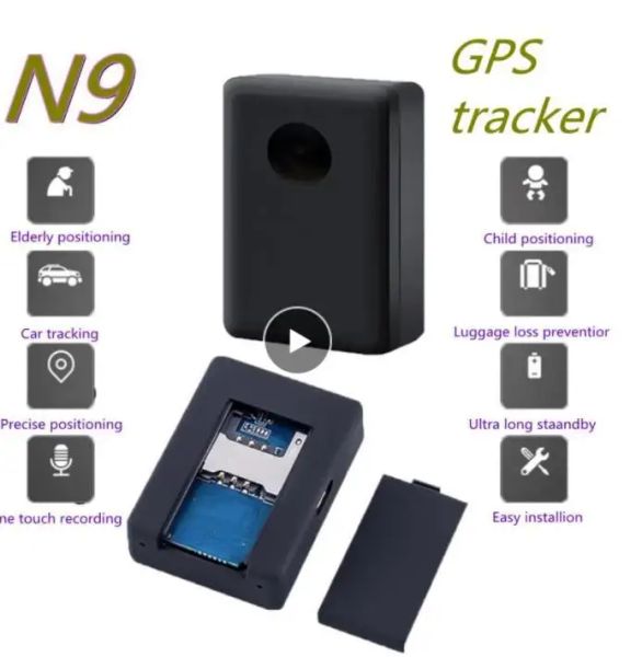 Doorbell n9 sem fio GSM Ouvir Audio Bing Voice Detectar Carro GPS Rastreador em tempo real Ouça o dispositivo de tocamento de fontes escutas de áudio