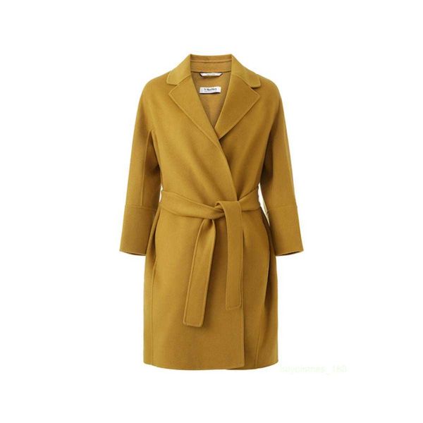 Designer casacos casacos de casacos de luxo casacos femininos maxmaras podem ser personalizados de lã de ovelha para mulheres de oito quartos de mangas de comprimento médio de comprimento médio