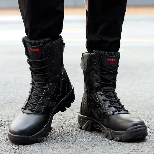 Stivali uomini tattici stivali militari botas tacticas hombre militar Army Boot Boot Motorcycle Combat Boots Black Botas Militeres Hombre