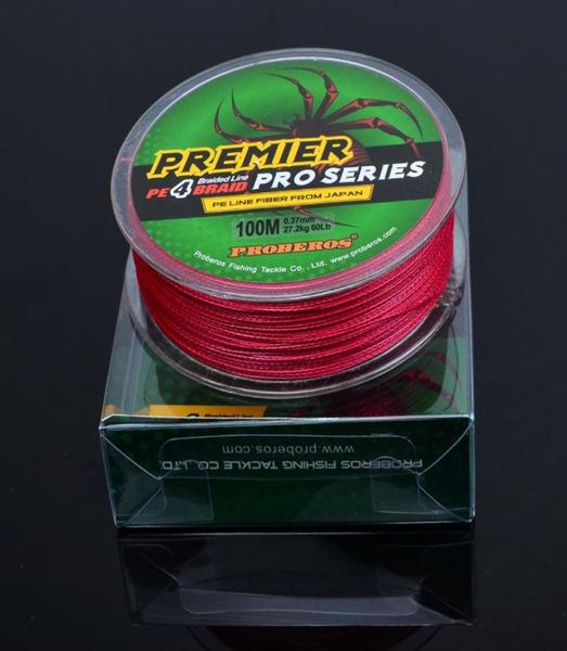 Linea di pesca intrecciata Premier Pro Series 4 Strand Spectra Ocean Rock Lines 100m Fibra di filo PE dal Giappone 18LB100LB5961625