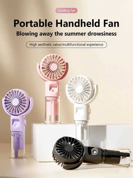 Diğer Aletler Taşınabilir Fan Sprey Sis Elektrik Fan Mini Hava Soğutucu Şarj Taşınabilir Fan Aile Öğrencileri için Uygun Dış Yurt J240423