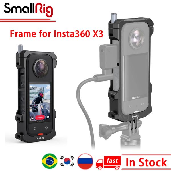 Kameras SmallRig Cage Frame für Insta360 x3 Schutzrahmen Kaltschuh Grenzfall 1/4 