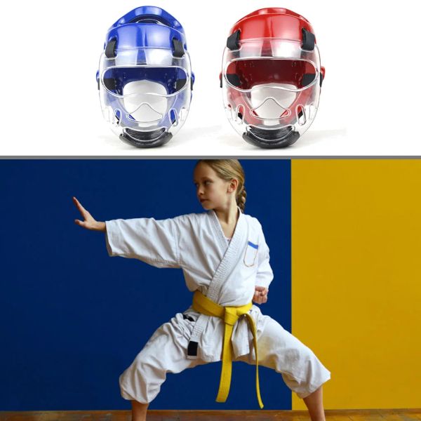 Produkte Antiscratch Kids Karate Boxing Taekwondo Kopfbedeckung Full Guard Head Protection Helm Sportausrüstung Helmmaske