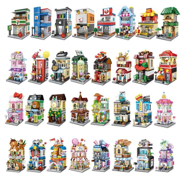 Blocchi Loz Mini blocchi City View Store PULLS Building Toys Teens Regalo Domande presenta decorazioni per la casa
