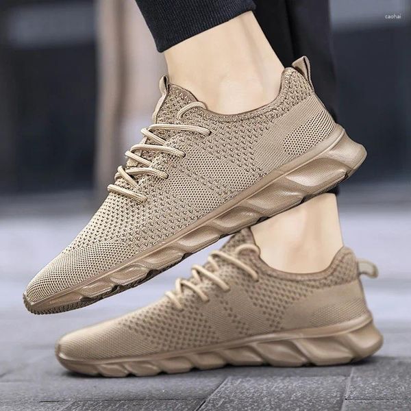 Lässige Schuhe Fujeak Herren Sport Plus Size Running Sneakers Leichte Anti-Schlupf-Atmungsmaschel-Fashion-Klassiker Schuhe