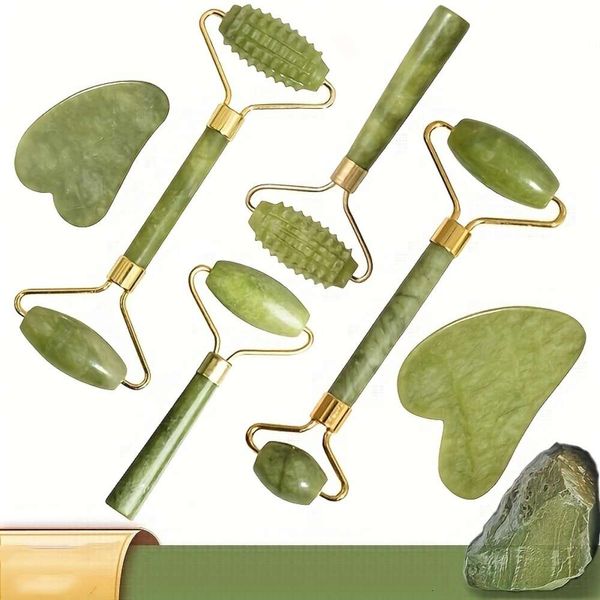 GUA SHA MASSAGER JADE Store Store Ricla Massaggio per rulli per il corpo della gouache del viso Selmo di cura per la cura della pelle di guaila.