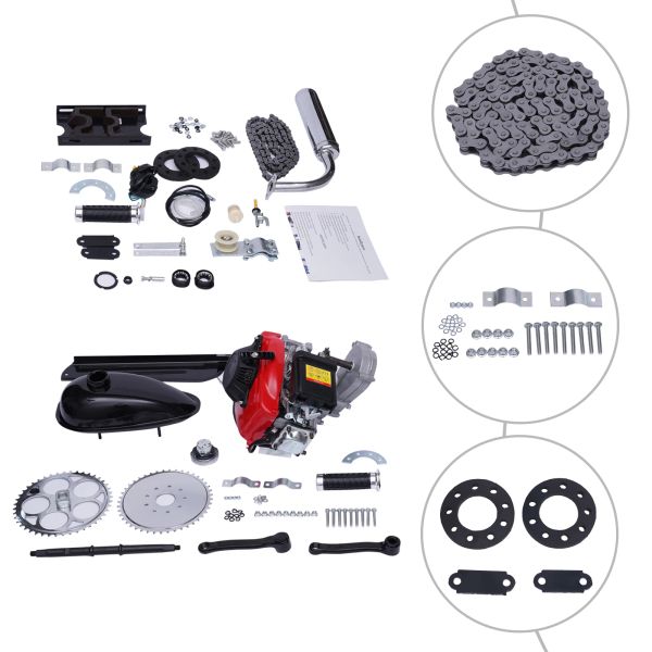 Accessoires Fahrradmotor -Motor Kit, 49cc -Gaebenzin, motorisiertes Fahrrad, Scootergürtel