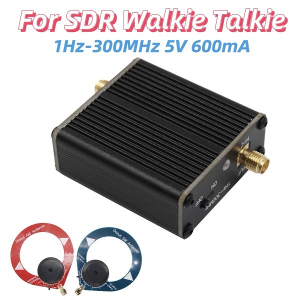 Receptores de alta impedância amplificadora de pequena antena de loop 1HZ300MHz Antena de onda curta de donut 5V 600mA para Hackrf One para SDR Walkie Talkie
