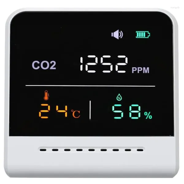 Luftqualitätsmonitor CO2 -Messgerät Innenkalkodioxid -Detektor Infrarotinduktion Großes LCD -Display