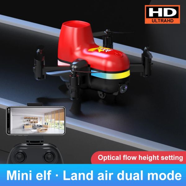 Drones AE18 Mini Land и Air Dual Mode 360 ° Лазерный препятствие предотвращение HD Двойной камеры бесщеточный мотор GP
