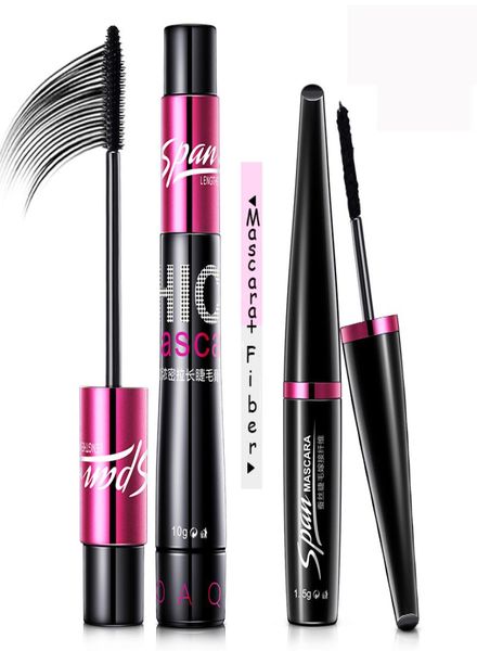 Bioaqua Black Seiden Mascara Make -up Set Set Wimpernverlängerung Verlängerung Volumen 3D Faser Mascara wasserdichte Kosmetik 2pcslot6052349