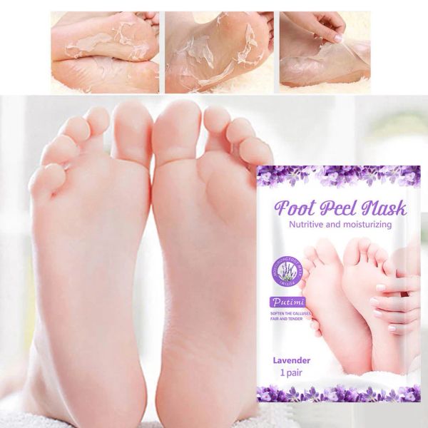 Werkzeug 2pcs glatte Balken Fußmaske entfernen Cutin Magic Haut Peeling Füße Socken Gele