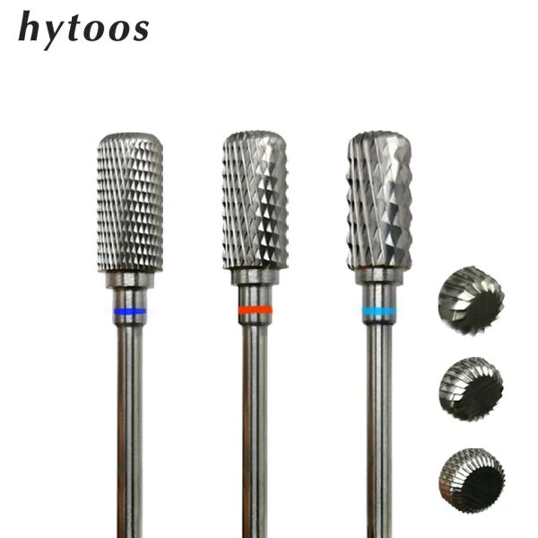 Биты Hytoos Barrel Drill Bits 3/32 карбид Burr Dust Pripy Pripect Bint Fliging Cutter для маникурного электрического сверли.