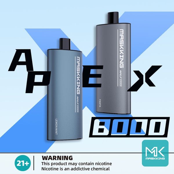 Оригинальная маскакинга Apex 8000 Puffs Ondosable Vape Puff Puff 8k E Сигареты 18 мл Сетки катушки сетки.