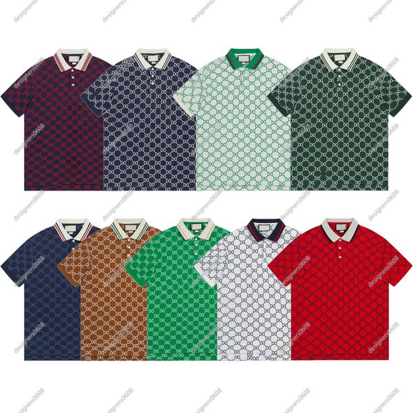 100% Stickerei handwerk Luxus Designer Herren Polo-Shirts Italien Modemarken Polo T-Shirt Männer Buchstaben gedruckt Stickerei Kurzarm Casual Shirt US Size S-XL