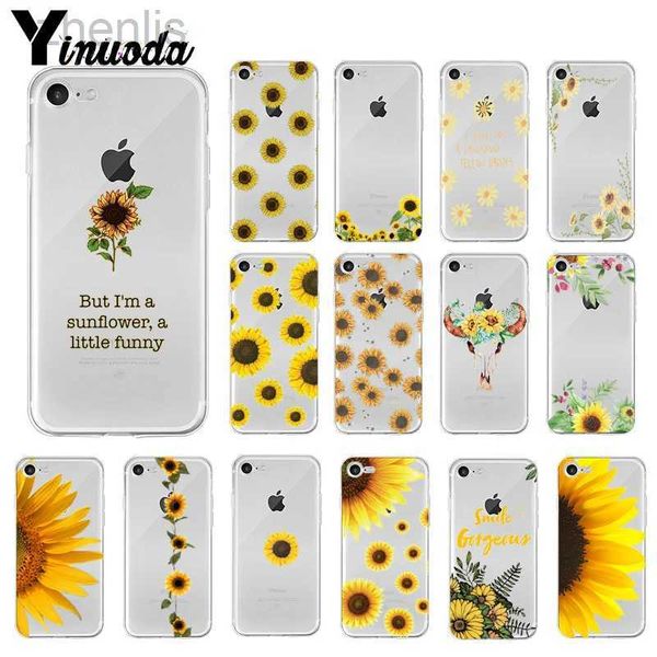 Mobiltelefonhüllen Yinuoda Sunflower Luxus einzigartiges Design Telefonabdeckung für iPhone 8 7 6 6s plus x xs max 5 5s SE 2020 XR Mobile Cover D240424