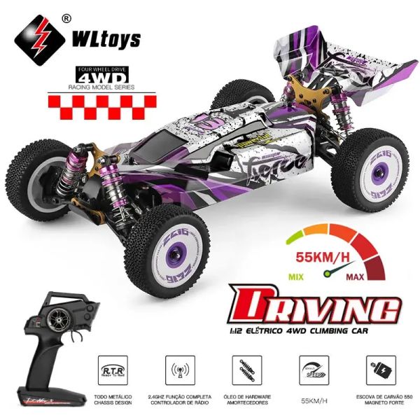 Cars Wltoys WL 124019 1/12 4WD Fernbedienung RC Racing Car Hohe Speed Offroad -Drift -Stoßdämpfung Erwachsene, Student, Kinderspielzeuggeschenk